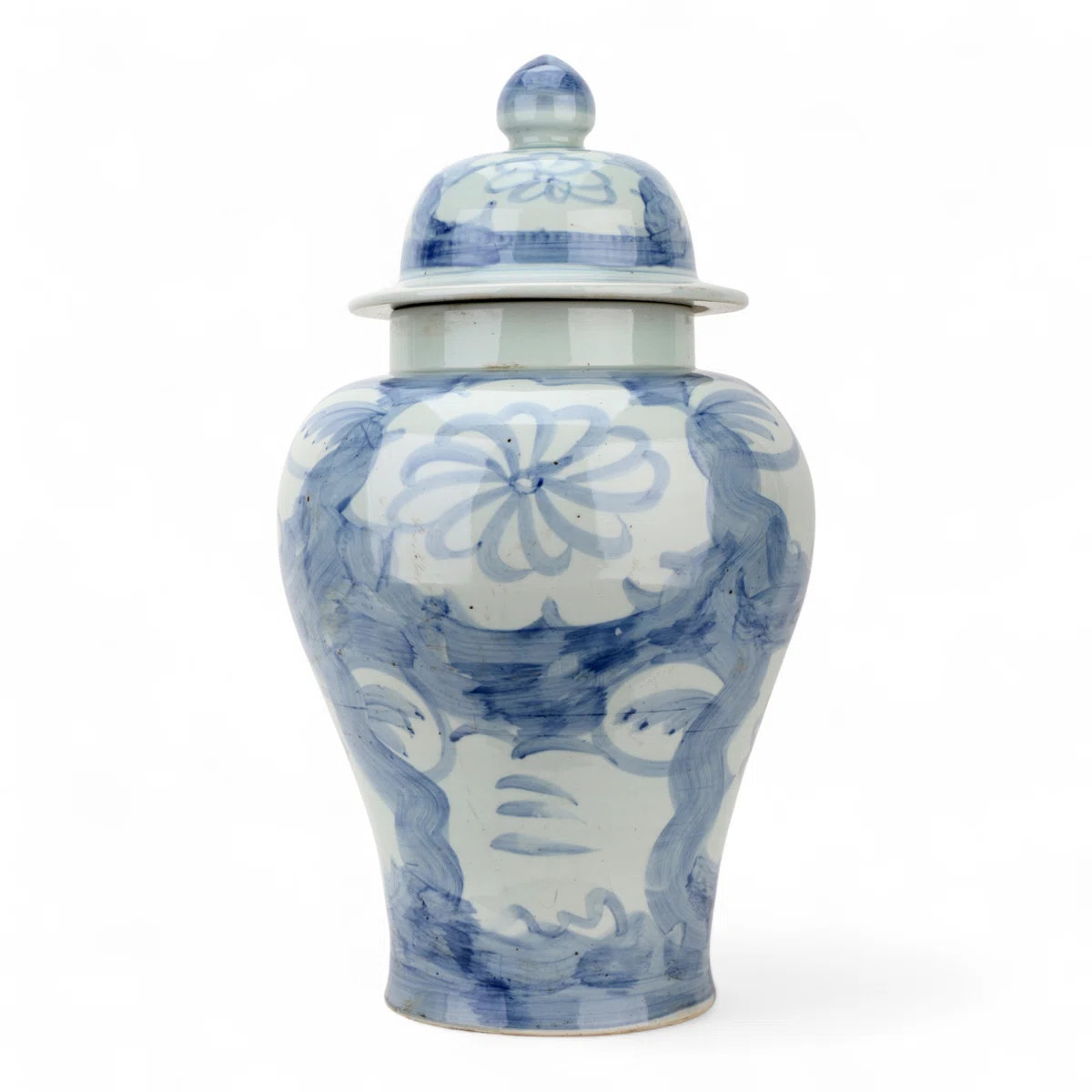 Blue and White Lidded Jar | Wayfair North America