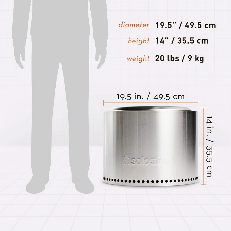 Solo Stove Bonfire 2.0, Smokeless Fire Pit | Wood Burning Fireplaces with Removable Ash Pan, Port... | Walmart (US)