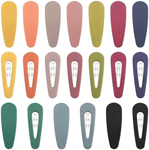 Boobeen 20 Pack Hair Clips - Acrylic Metal Snap Hair Clips for Women -Matte Hair Barrettes for Gi... | Amazon (US)