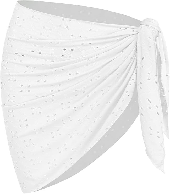 ZAFUL Sarong Coverups for Women Beach Vacation Fishnet See Thru Tie Side Bathing Suit Cover Up Mi... | Amazon (US)