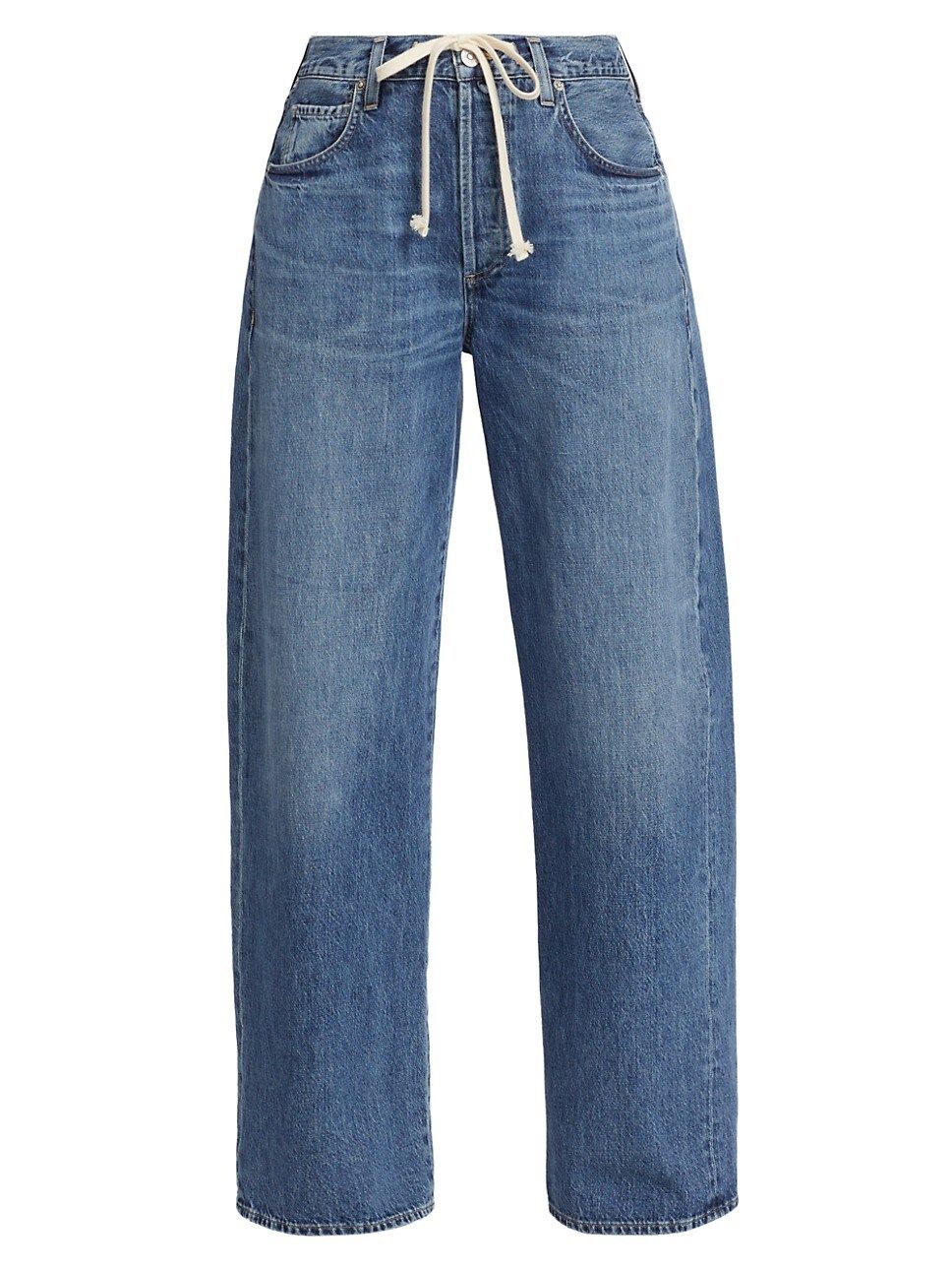 Brynn Drawstring Wide-Leg Jeans | Saks Fifth Avenue