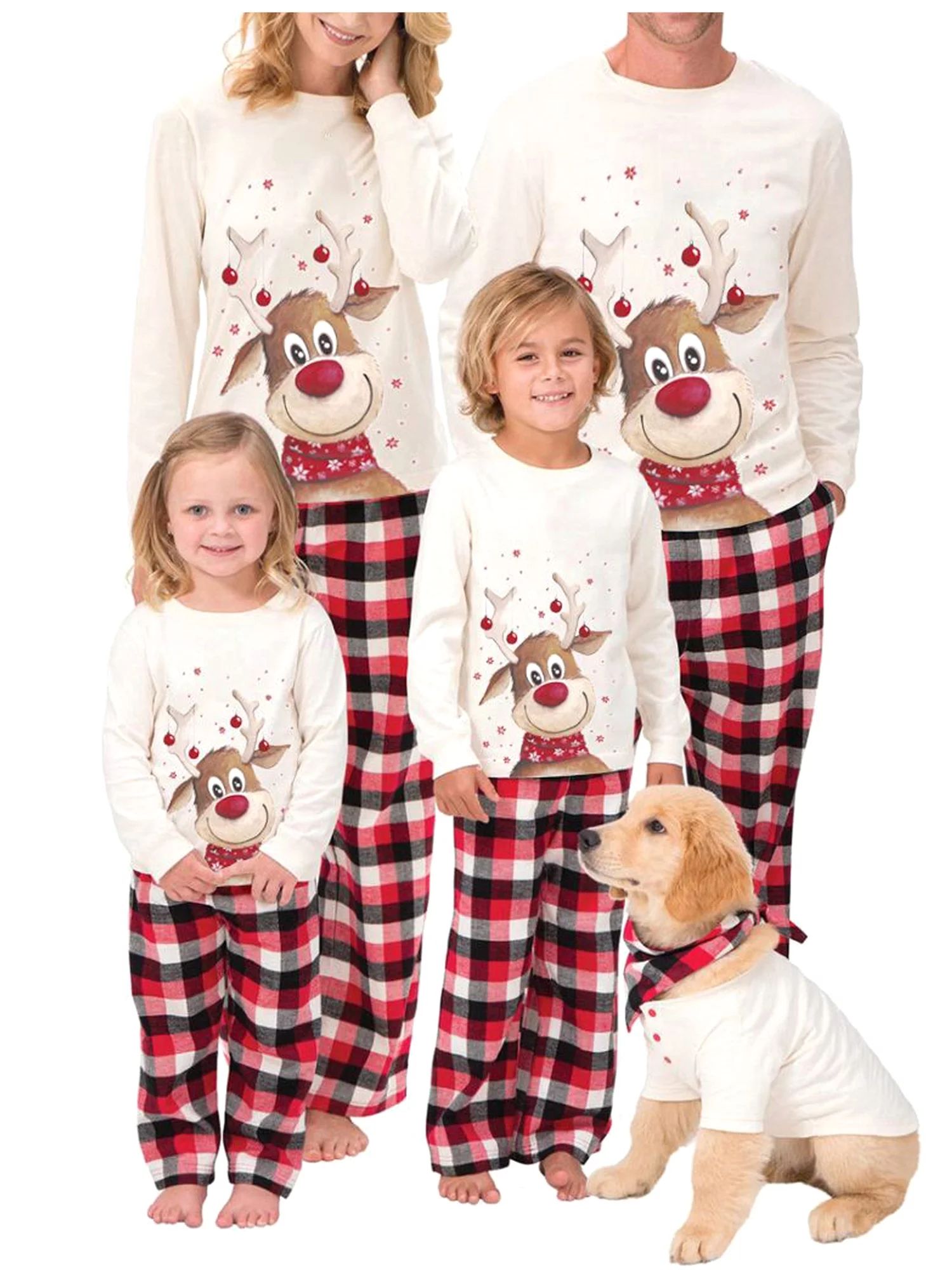 Qiylii Family Christmas Pjs Matching Sets Baby Christmas Matching Jammies for Adults and Kids Hol... | Walmart (US)