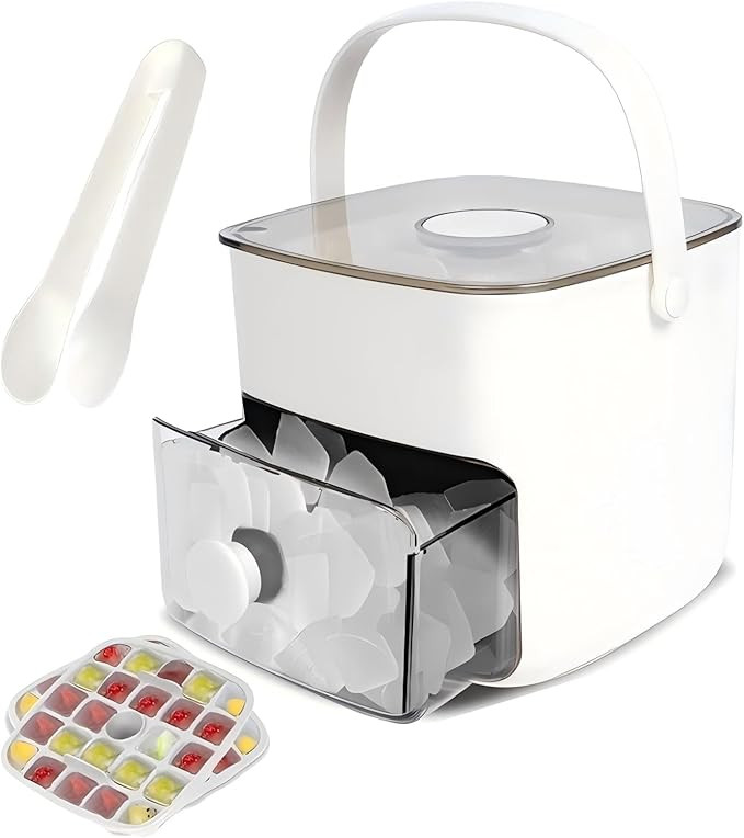 Ice Cube Tray with Lid and Bin Ice Cube Trays for Freezer Ice Tray Ice Mold Ice Maker BPA-Free St... | Amazon (US)