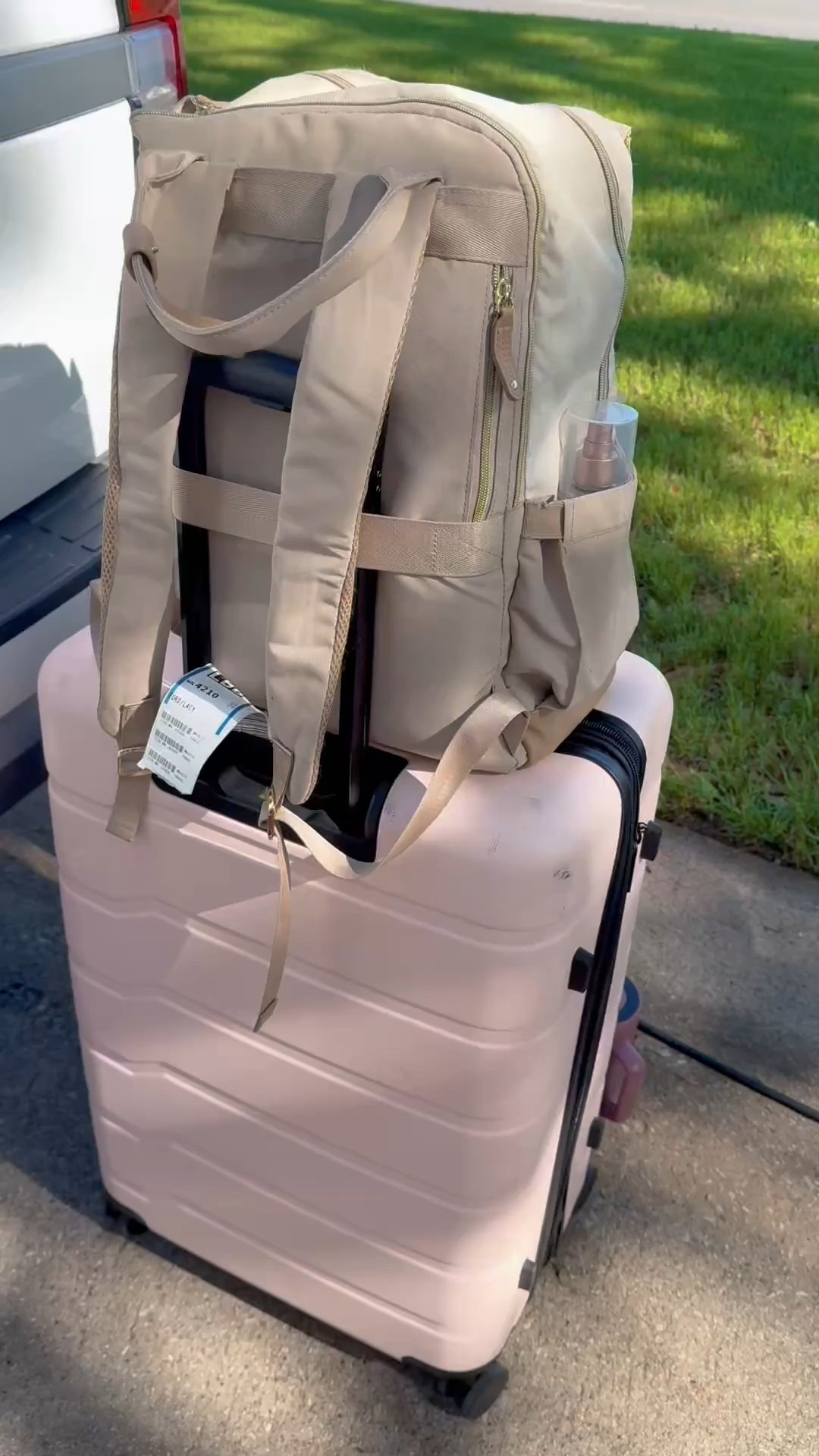 Travel in style with this extra large suitcase from Target and the Laptop Backpack from Lovevook. I love these products! #travelgear #traveling #trip 

#LTKFindsUnder50 #LTKWatchNow #LTKItBag