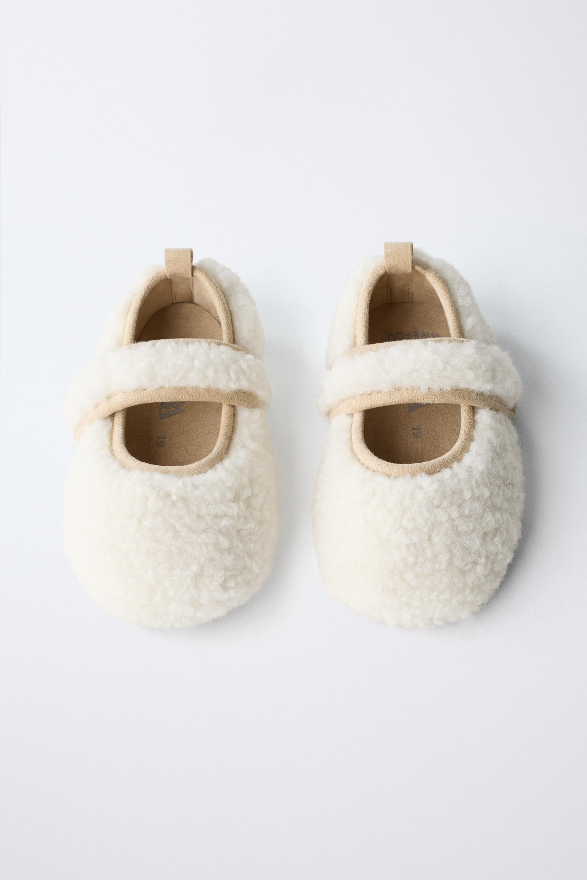 SHEARLING BALLET FLATS | Zara UK