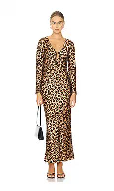 Bardot Verona Printed Satin Dress in Leopard from Revolve.com | Revolve Clothing (Global)