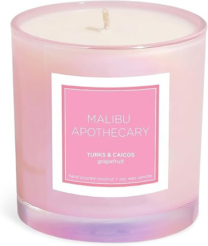 Malibu Apothecary Women's Turks & Caicos Candle, Iridescent Pink, 7.5 Ounce | Amazon (US)