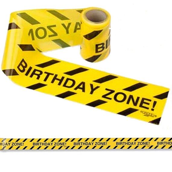 Under Construction Party Birthday Zone Warning Tape | Etsy (US)