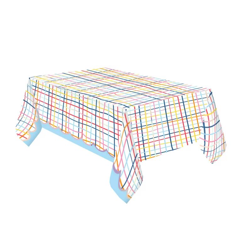 Packed Party 'People Covered In Fun' 84" x 54" Reversible Table Cover Multi-color Party Supply Se... | Walmart (US)
