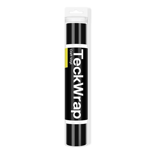 TECKWRAP 001 Vinyl Glossy Permanent Adhesive Vinyl for Craft Decal Projects 12" x 10ft, Glossy In... | Amazon (US)