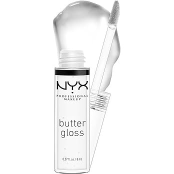 NYX PROFESSIONAL MAKEUP Butter Gloss, Non-Sticky Lip Gloss - Sugar Glass (Clear) | Amazon (US)