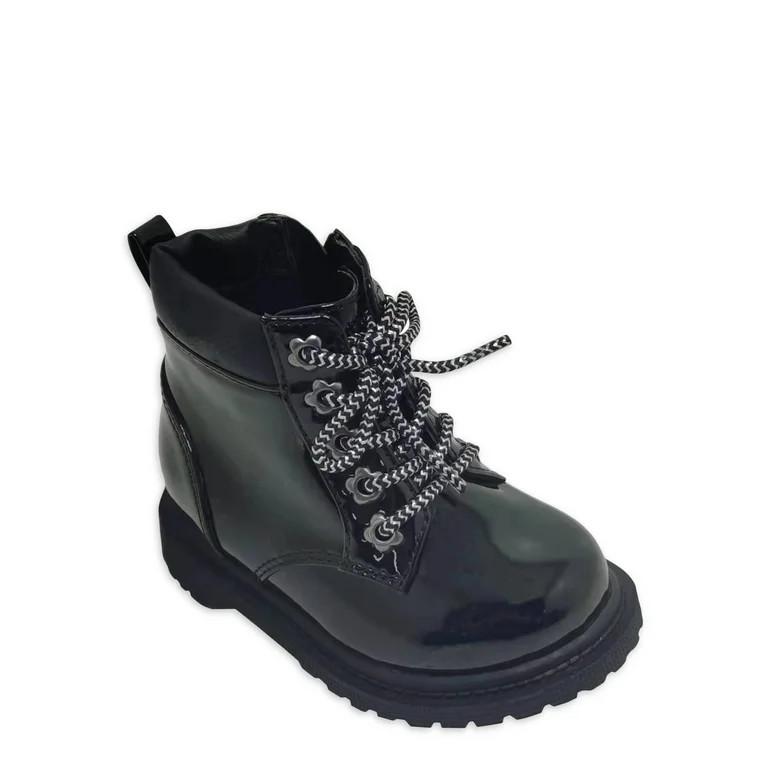 Wonder Nation Baby Girl Combat Boot, Sizes 2-6 - Walmart.com | Walmart (US)