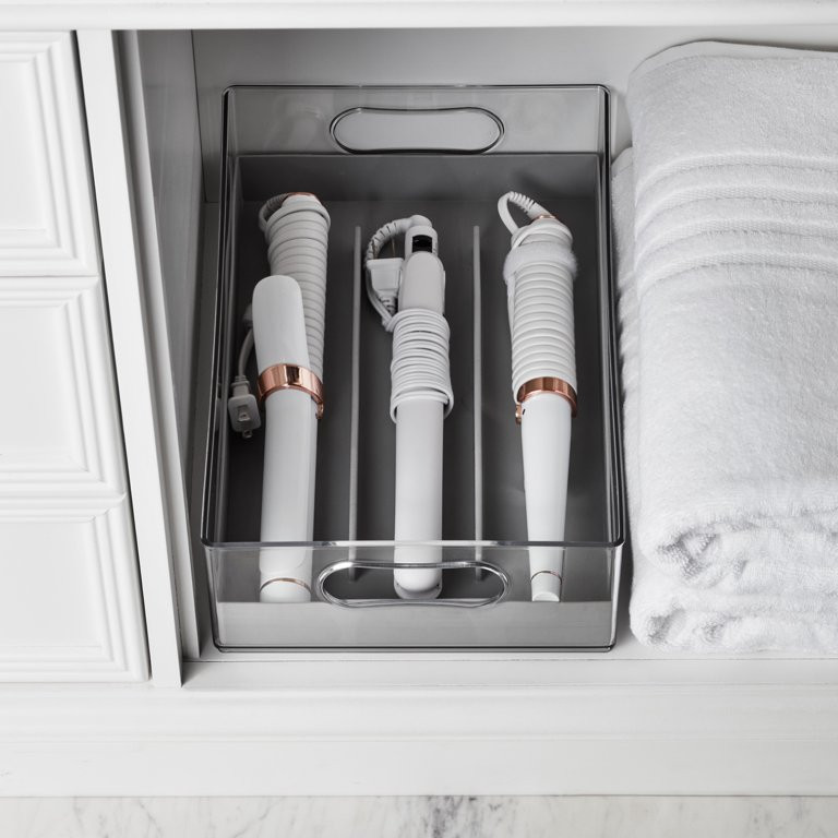 The Home Edit Hair Tool Bin with Silicone Insert, Clear Plastic Storage Bin | Walmart (US)
