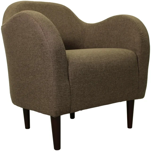 Fox Hill Trading Julian Mid-Century Accent Chair, Pecan Brown | Walmart (US)