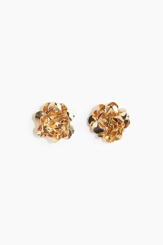 H & M - Flower-Shaped Earrings - Gold-Colored | H&M (US + CA)