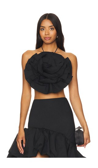 Piya Rosette Top in Black | Revolve Clothing (Global)