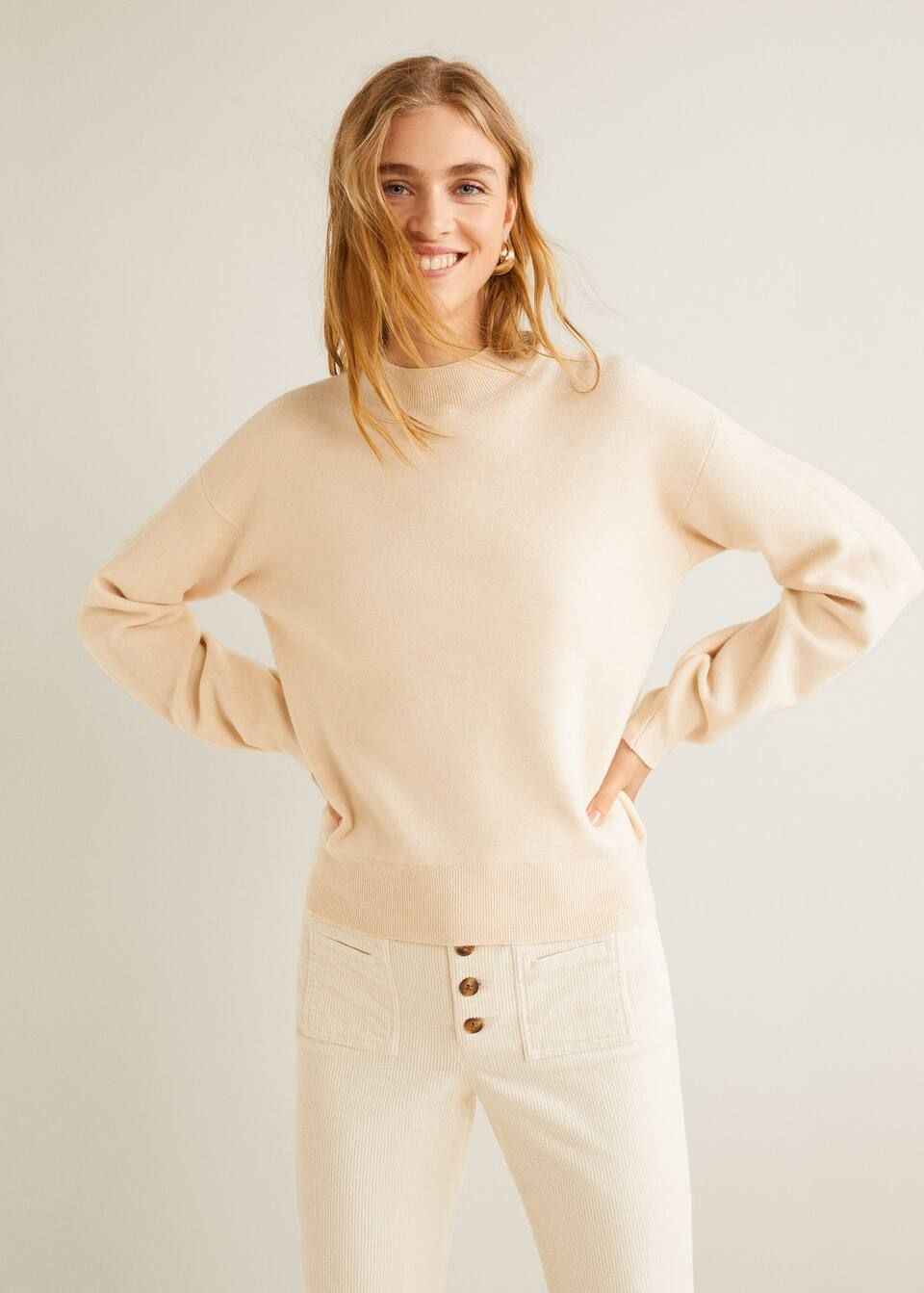 High collar sweater - Women | MANGO (UK)