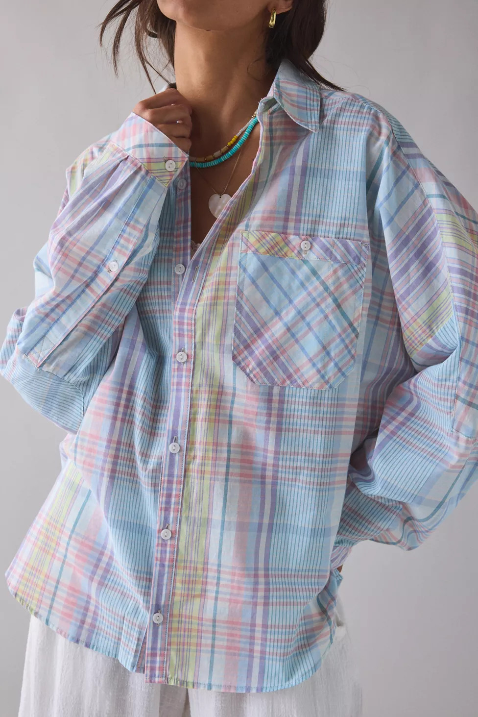 BDG Alex Breezy Cotton Oversized Button-Down Shirt | Urban Outfitters (US and RoW)
