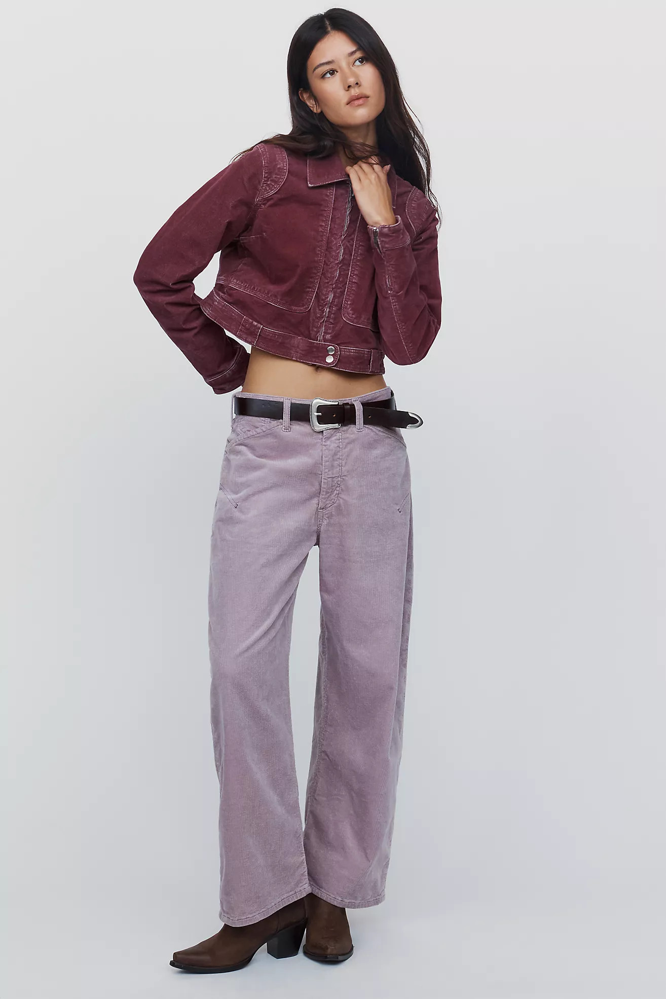 Pilcro Kayden Corduroy High-Rise Barrel-Leg Jeans | Anthropologie (US)