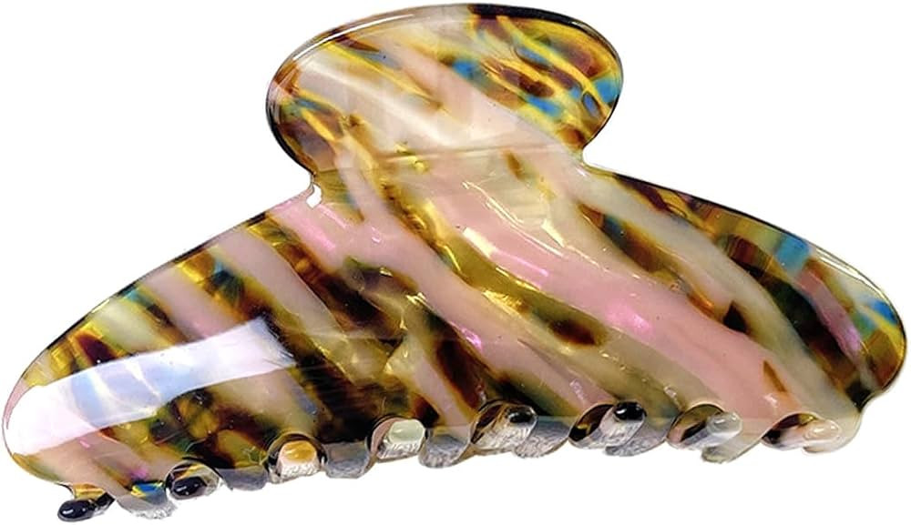 Wenlly large tortoise shell claw clip, marble non-slip strong hair barrettes, 4.1 Inch cellulose ... | Amazon (US)