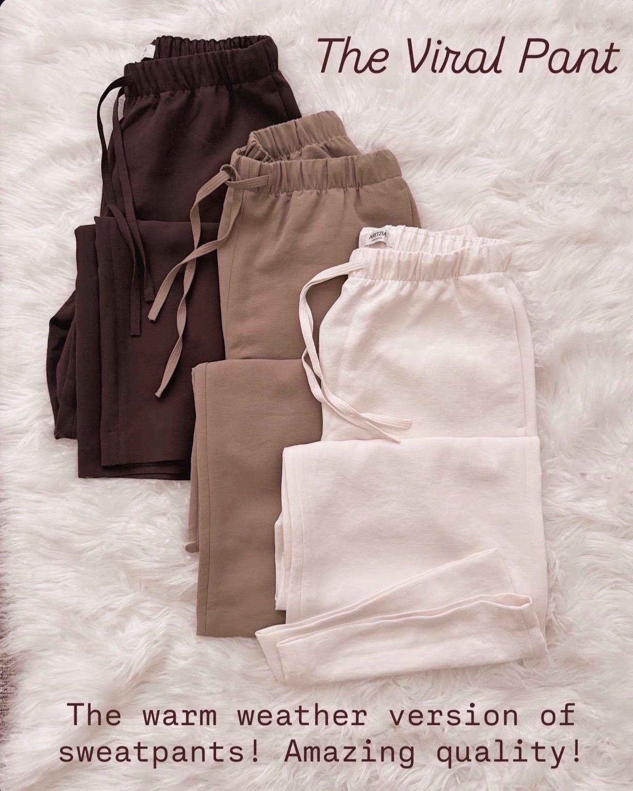 These viral pants are the warm weather version of sweatpants. Relaxed, comfortable, and easy to style with everything from tanks to lightweight sweaters.

viral pants women, comfy lounge pants women, casual spring pants outfit, relaxed fit pants women, everyday comfortable outfit women, neutral lounge wear women, casual weekend outfit women, spring casual style

#LTKSeasonal #LTKOver40 #LTKWorkwear