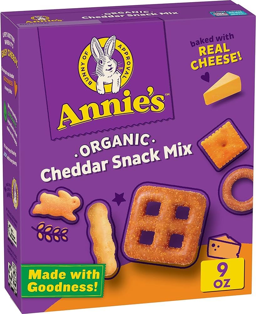 Annie's Organic Cheddar Snack Mix With Assorted Crackers and Pretzels, 9 oz. | Amazon (US)