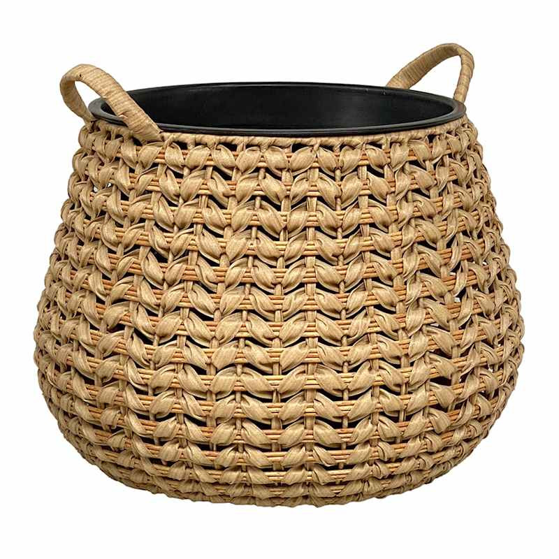 Hyacinth Rattan Outdoor Planter, Medium | At Home