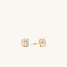 Pavé Diamond Cushion Studs - $325 | Mejuri (Global)