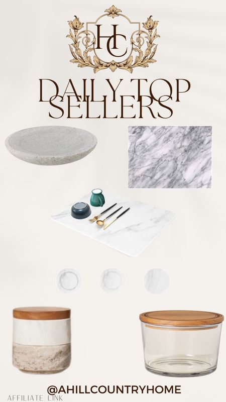Daily top sellers!

Follow me @ahillcountryhome for daily shopping trips and styling tips!

Seasonal, Home, Summer, Marble, Kitchen

#LTKhome #LTKSeasonal #LTKU