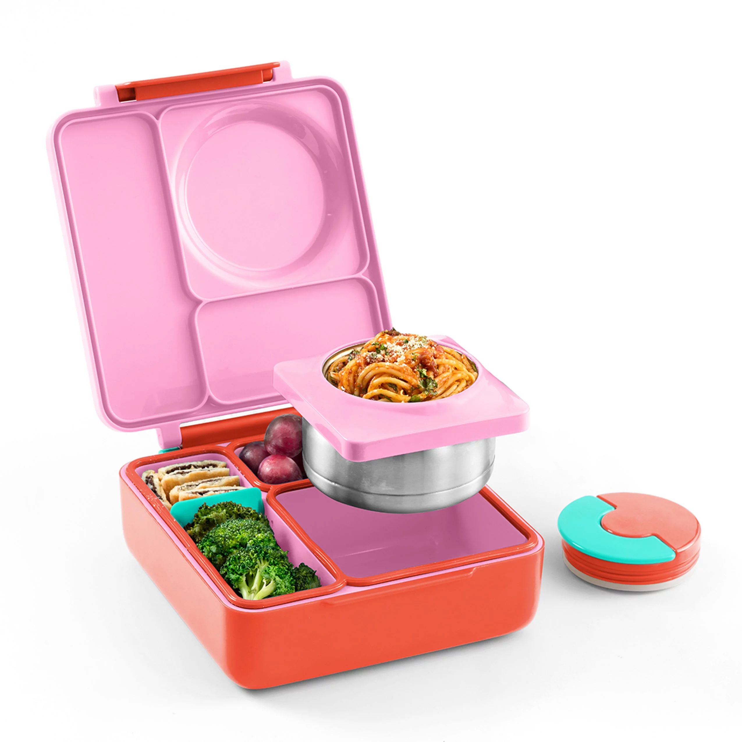 OmieBox Bento Box for Kids - Insulated Bento Lunch Box with Leak Proof Thermos Food Jar - Pink Be... | Walmart (US)