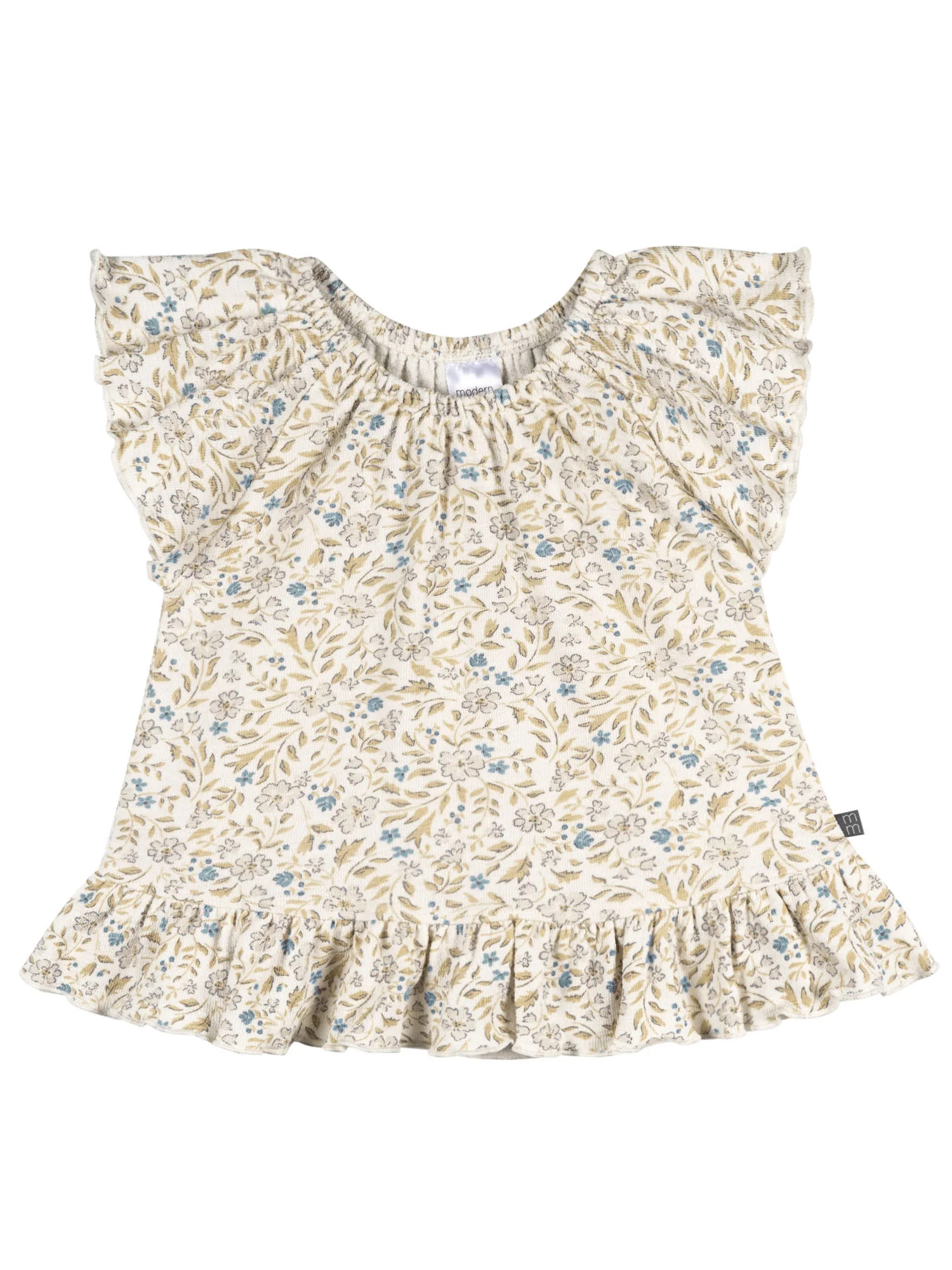 Modern Moments by Gerber Baby and Toddler Girl Peplum Flutter Sleeve Top, Sizes 0/3 Months - 5T | Walmart (US)