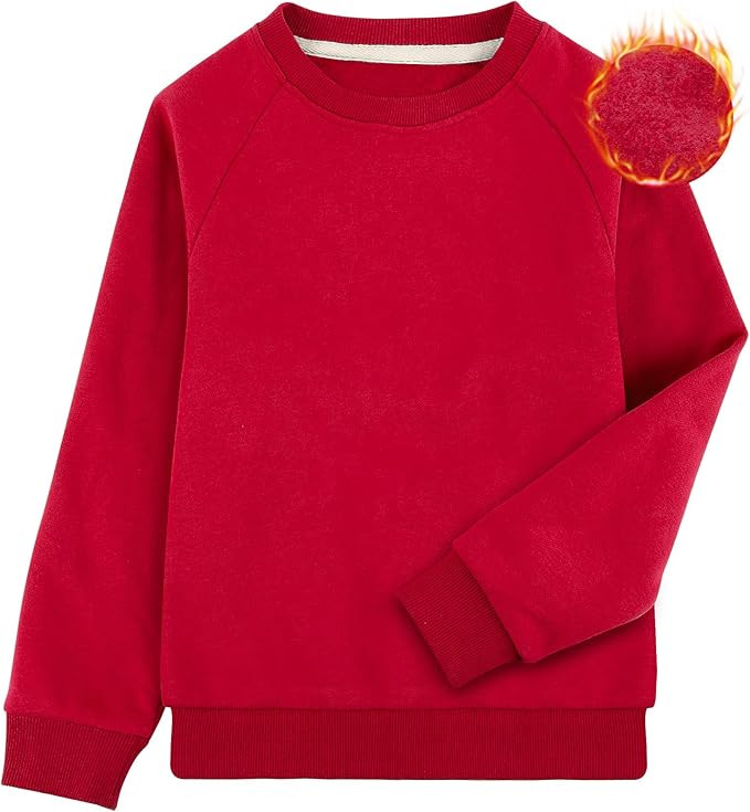 BIG ELEPHANT Boys Crewneck Sweatshirt Youth Fleece Sweatshirts Long Sleeve Basic Pullover Soft Wa... | Amazon (US)