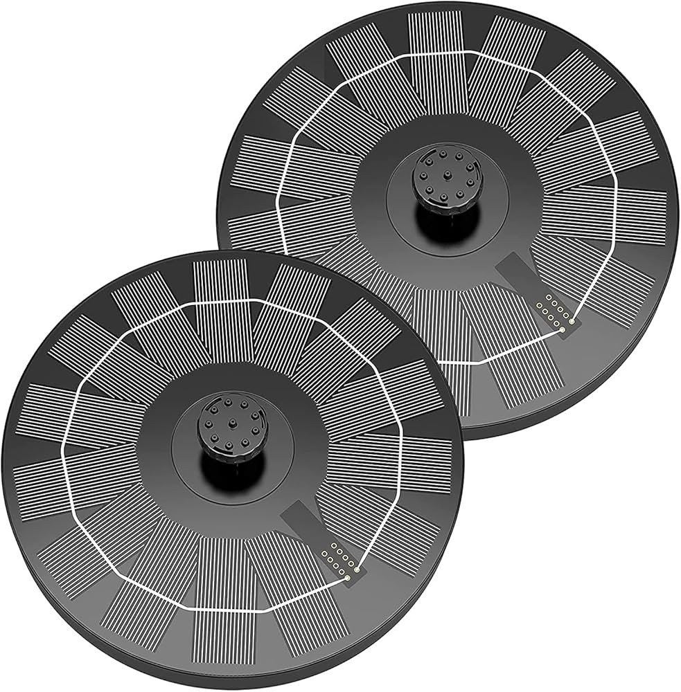 AISITIN 2.5W Solar Bird Bath Fountain Pump, Solar Fountain Pump for Bird Bath with 6 Nozzles, 6.7... | Amazon (US)