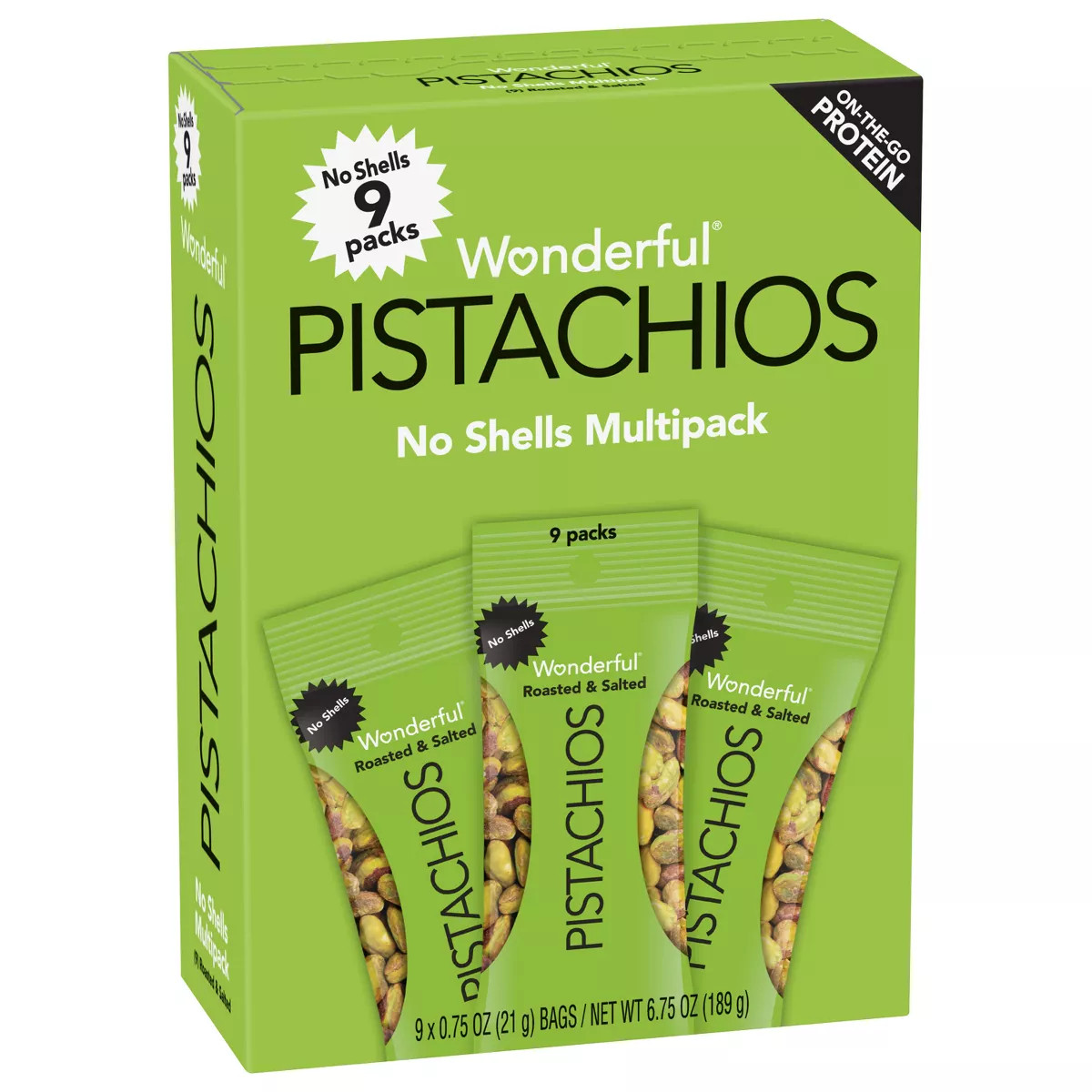 Wonderful No shell Roasted Salted Pistachios Multipack - 0.75oz | Target