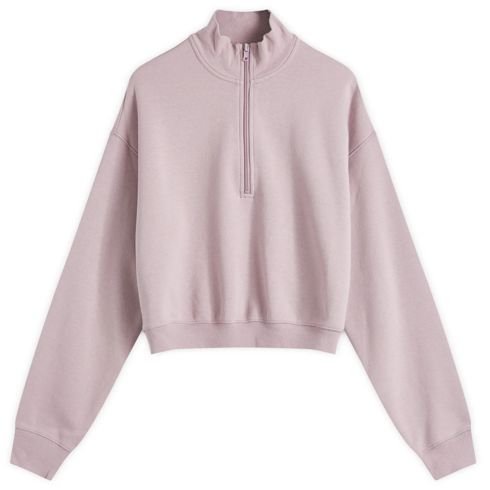 SKIMS Women's Cotton Fleece Cropped Half Zip in Dusk, Size X-Large | END. Clothing