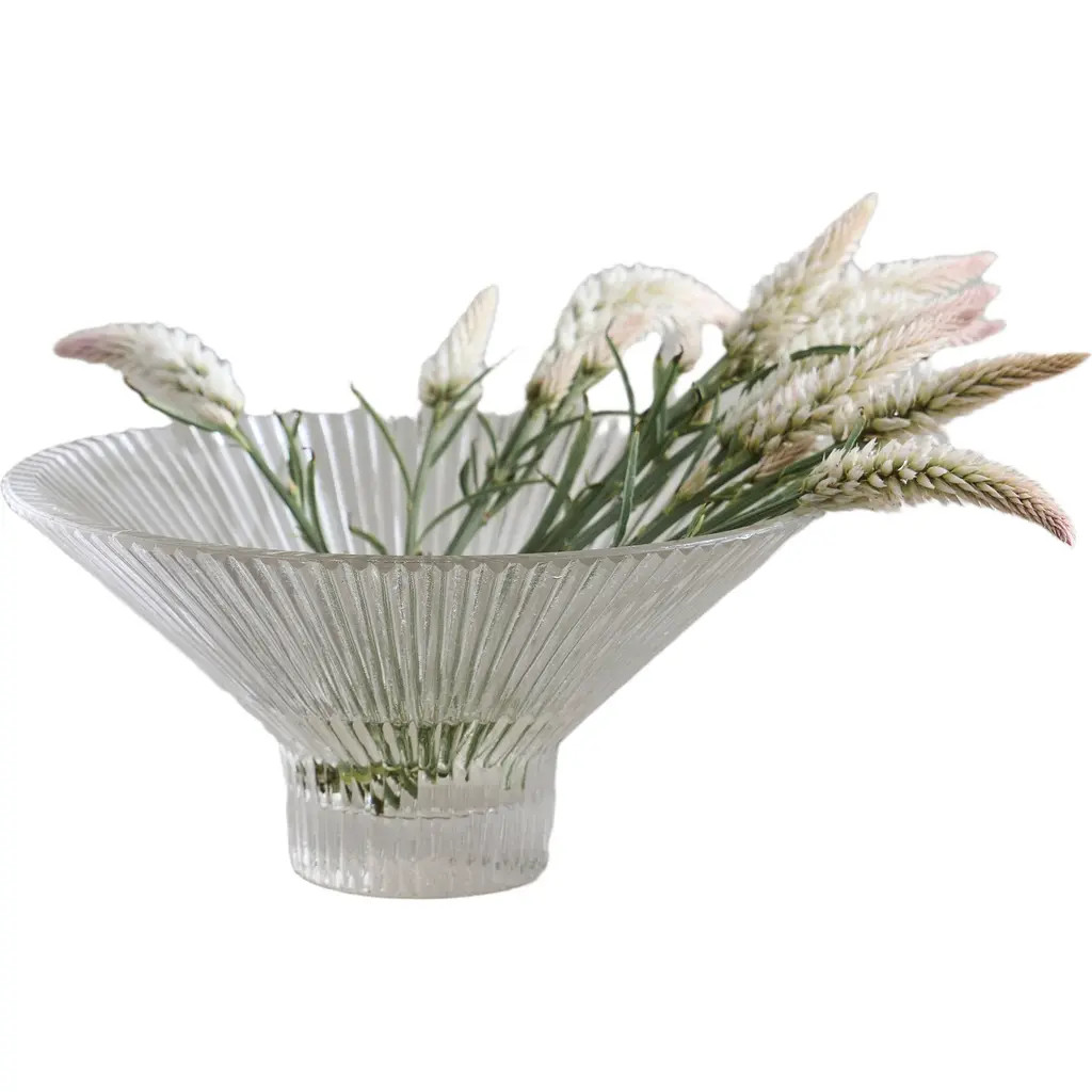 The Collective Home Pressed Clear Glass Low Bowl at Nordstrom | Nordstrom