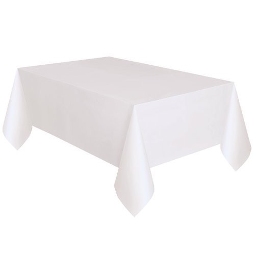 Way to Celebrate! White Plastic Party Tablecloths, 108 x 54in, 3ct | Walmart (US)