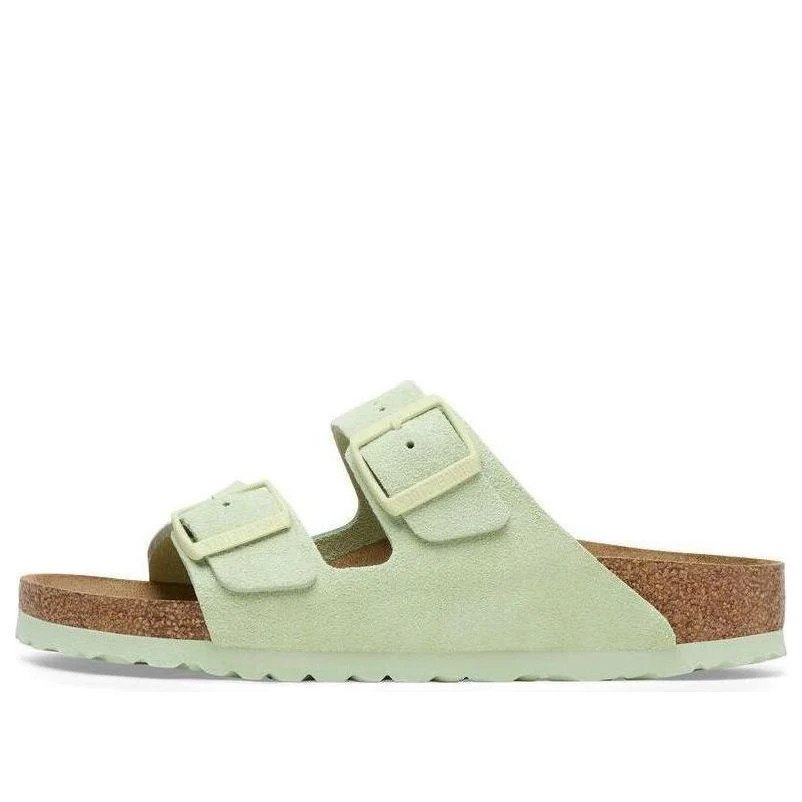 Birkenstock Arizona Big Buckle Nubuk Leather 'Green' 1026831 | KICKS CREW