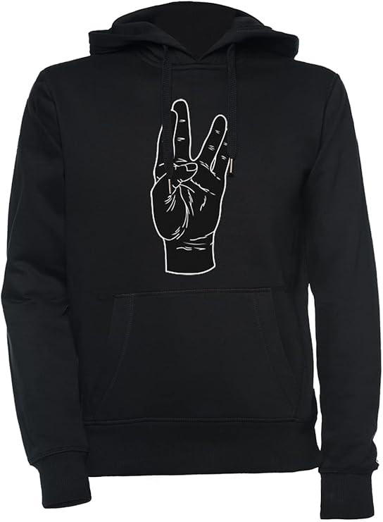 La Main Vie Unisexe Noir Sweat À Capuche Homme Femme Unisex Black Hoodie Men's Women's | Amazon (FR)
