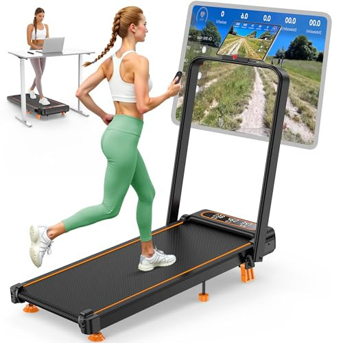 Walking Pad with 10% Incline & Handle Bar, Low Noise Walking Pad Treadmill for Home Small, Upgrade 3.5HP Treadmill with Incline, 4 in 1 Portable Compact Walking Pad with Incline/APP 350lbs | Amazon (US)