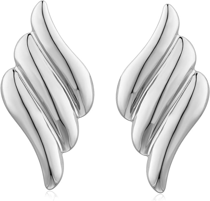 Large Gold Statement Chunky Stud Earrings for Women Trendy Vintage Large Gold Geometric Earrings ... | Amazon (US)