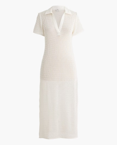 White crochet collared midi dress 
Swimsuit cover up 

#LTKSaleAlert #LTKSeasonal