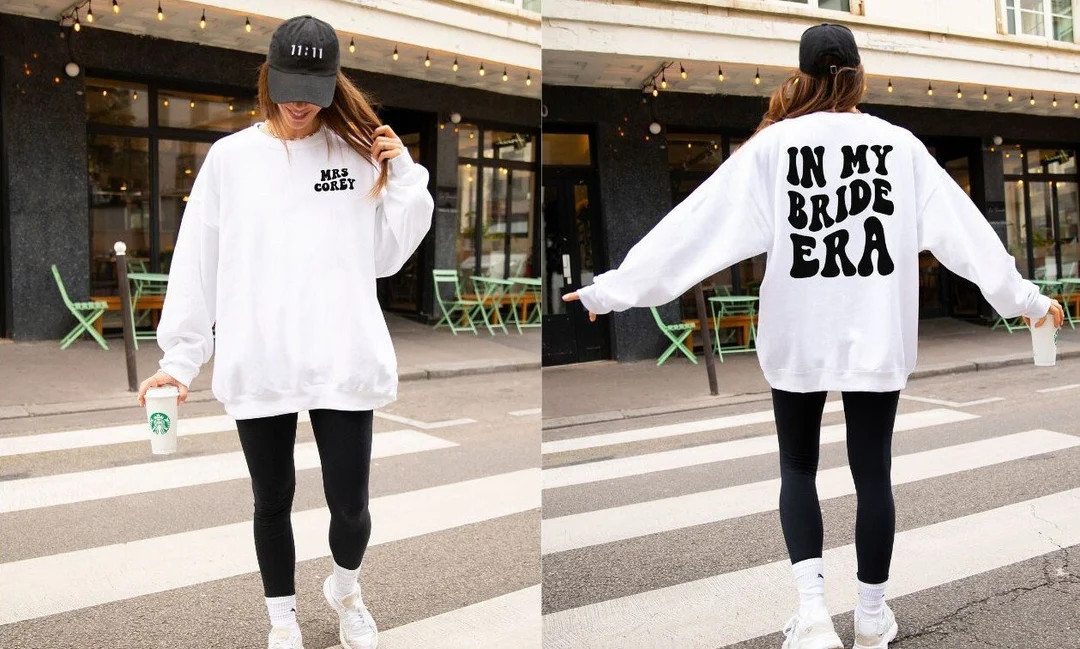 In My Bride Era Sweatshirt, in My Bride Era Crewneck, Retro Bride Sweatshirt, Future Mrs Sweatshi... | Etsy (US)