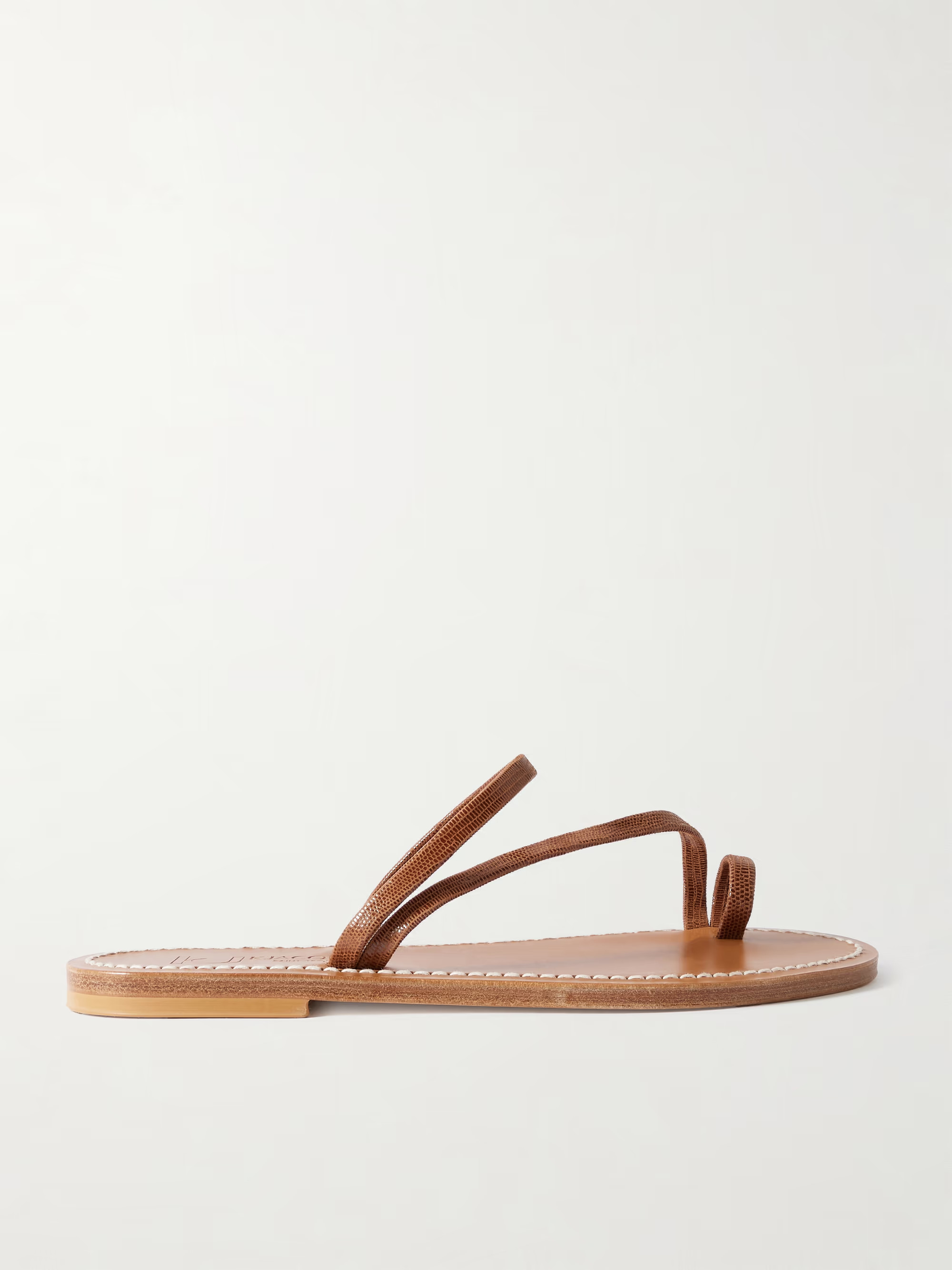 Actium lizard-effect leather slides | NET-A-PORTER APAC