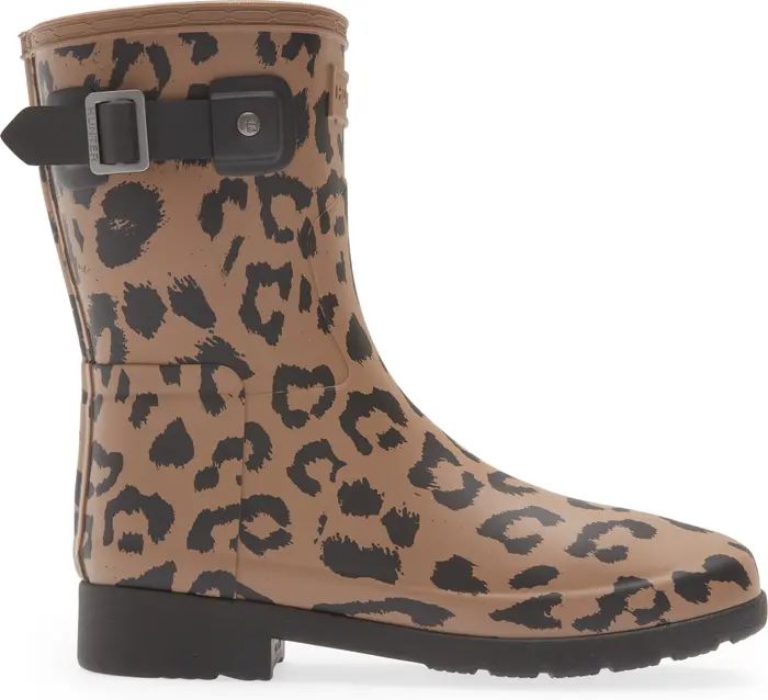 Original Refined Short Leopard Waterproof Rain Boot | Nordstrom