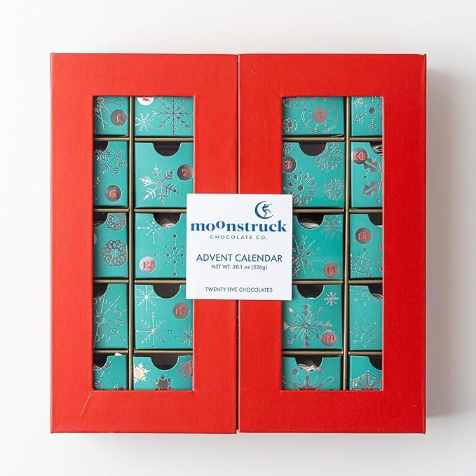Moonstruck Chocolate 25-Piece Truffle Advent Calendar - Premium Gourmet Chocolate Truffles for Ch... | Amazon (US)