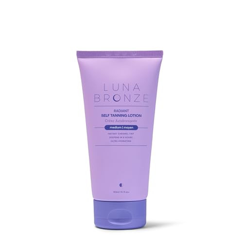 Luna Bronze Radiant Self Tanning Lotion | Gradual Sunless Tanner with Natural Caramel Tint | Moisturizing, Non-Irritating for Sensitive Skin | Organic, Vegan, Cruelty Free (150ml/5.07 fl. oz) | Amazon (US)