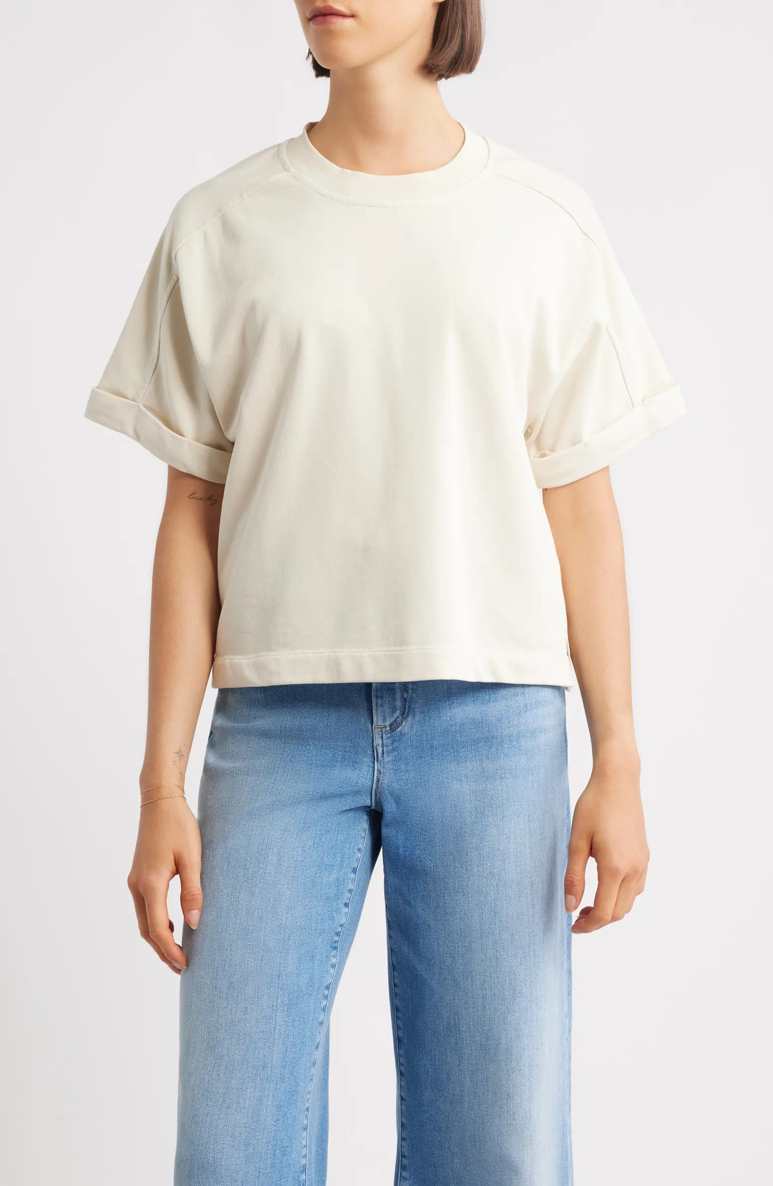 Brie Boxy Short Sleeve Sweatshirt | Nordstrom