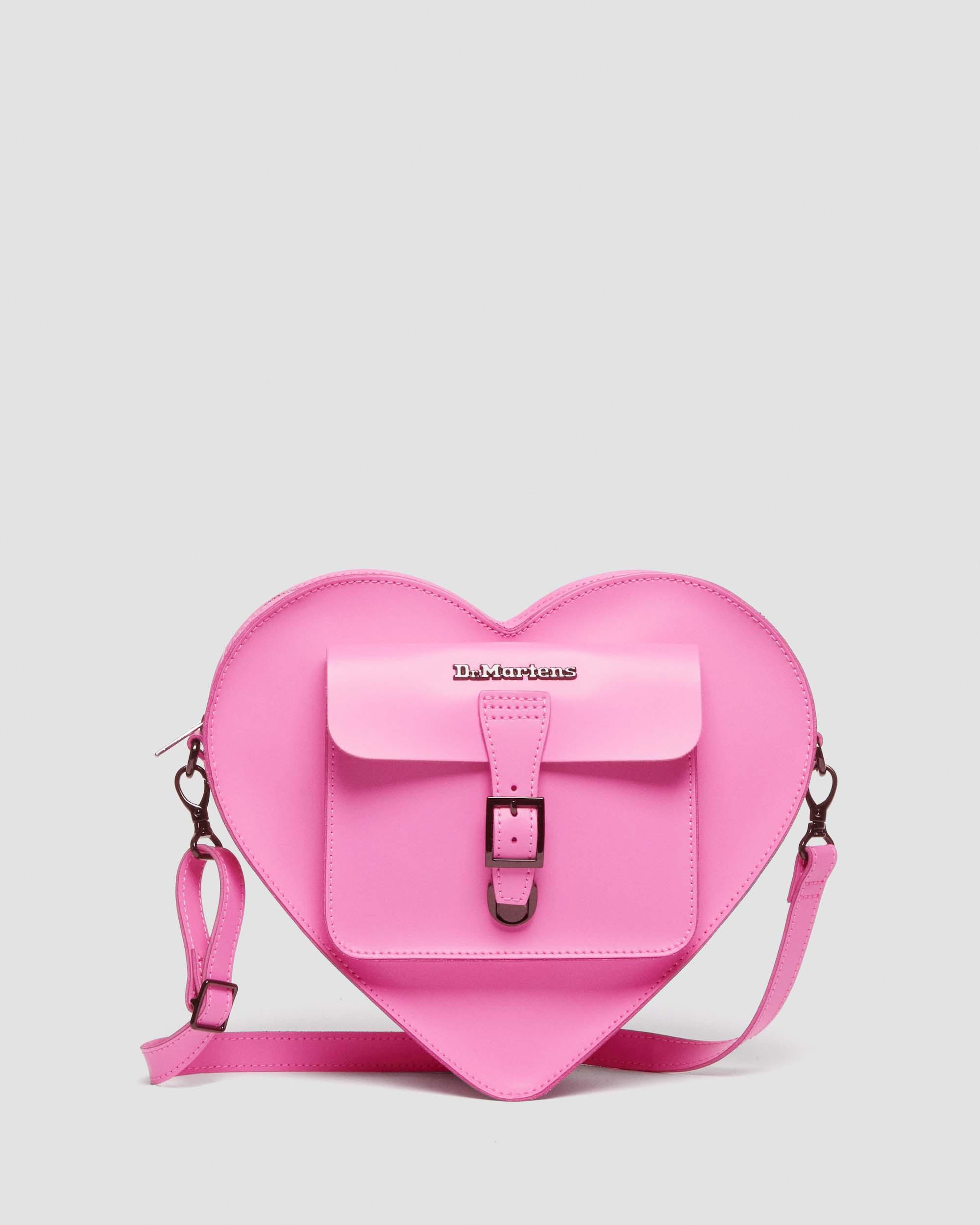 Kiev Leather Hardware Heart Shaped Bag  in Thrift Pink | Dr. Martens | Dr. Martens