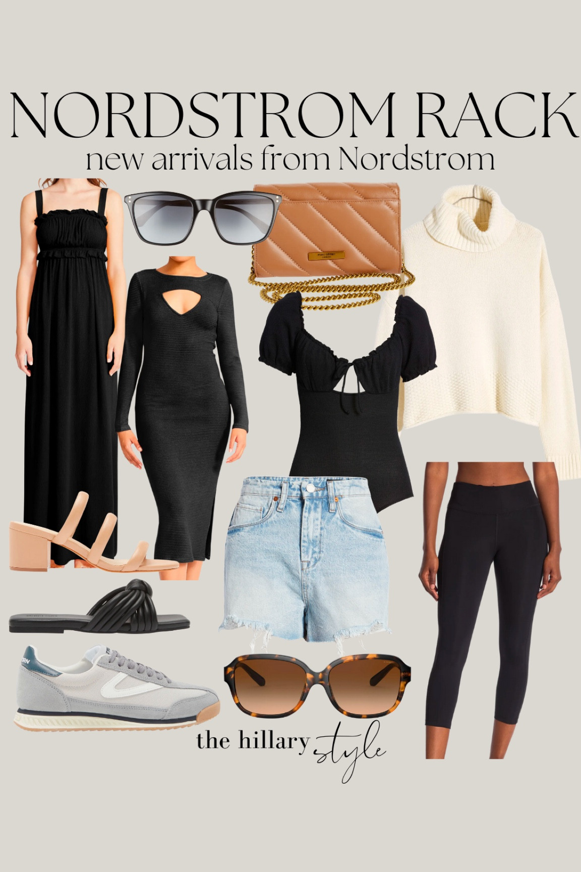 Nordstrom Rack—New Arrivals from Nordstrom. The Rack is a great source for discounted designer finds. These are some of my on sale picks that just arrived from Nordstrom. Black dress, leggings, denim shirts, sweater, body suit, handbag, sunglasses, retro sneakers, nude heels, black sandals, designer sale, summer fashion, summer sale. Nike, Coach, Topshop, Madewell, Steve Madden, BB Dakota

#LTKsalealert #LTKstyletip #LTKFind